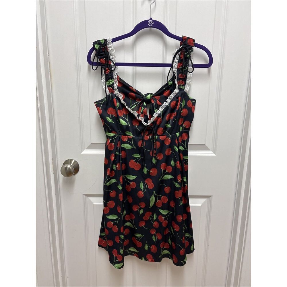 NWT For Love & Lemons Xena Cherry Minidress‎ - size XL